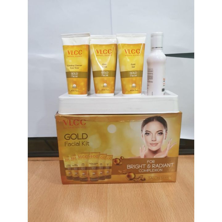 VLCC - GOLD FACIAL KIT + FREE ROSE WATER TONER 300GM 100ML