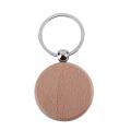 Round Wooden Keychain Blanks for DIY Key Ring Crafts. 