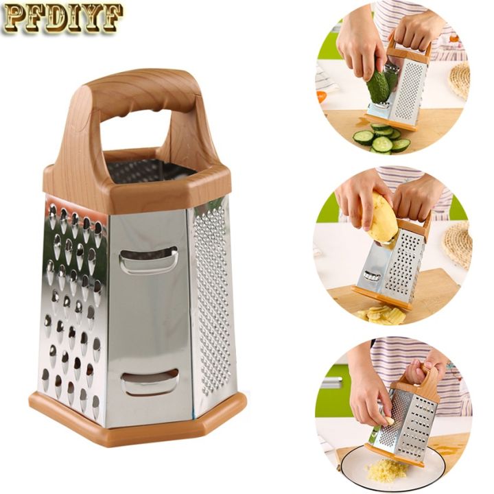 Stainless steel Kaddu kash 6 side Grater for vegetable cheese and fruits