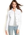 BLACK N WHITE   HB Women White Solid Jacket. 