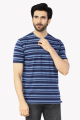 Blue and Sky Stripes Short Sleeve T-Shirt. 