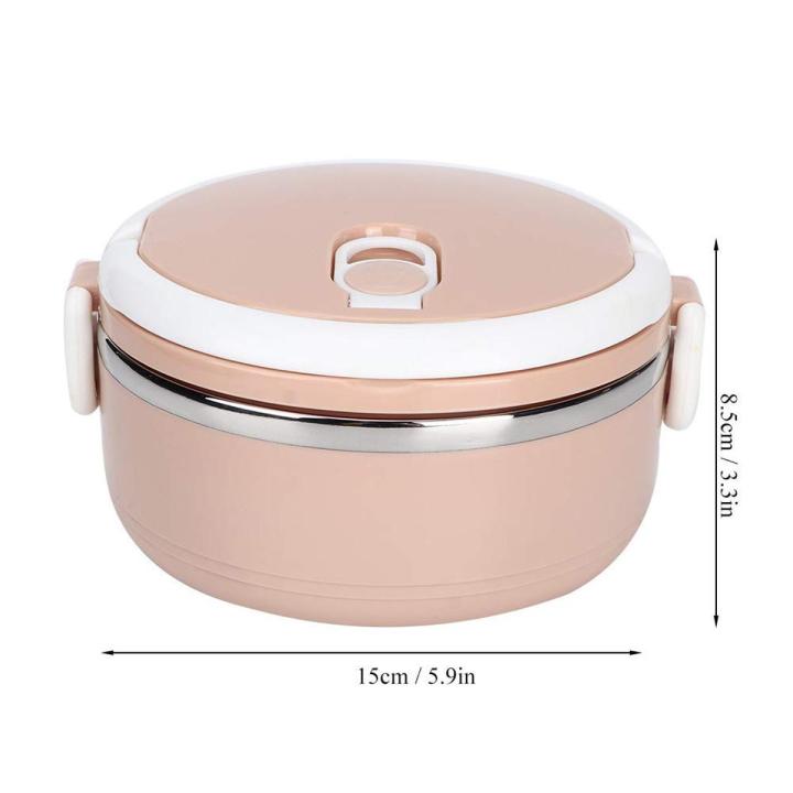 Round Shape Vacuum Lunch Dinner Tiffin Box for School Office with Inner Stainless Steel Material, Durable Sandwich Box, Single Layer Lunch Box ( Multi Color)