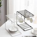 High quality Iron Mug Tea Cup Holder Stand In Black, Hanging Tree Drainer Tea Coffee Cup Rack Stand. 