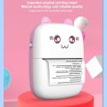 Pocket Inkless Mini Printer - 12 x Sticky Paper Roll & 12 x Thermal Paper Roll - Thermal Portable Bluetooth Wireless Mini Printer For Kids - For Photo, Picture, Office Receipt, Label Note, QR Code - Compatible With IOS & Android - Pink & Blue. 