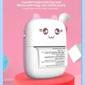 Pocket Inkless Mini Printer - 15 x Sticky Paper Roll & 15 x Thermal Paper Roll - Thermal Portable Bluetooth Wireless Thermal Printer For Kids - For Picture, Office Receipt, Label Note, QR Code - Compatible With IOS & Android - Blue & Pink. 