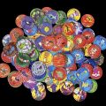 20/30pcs Tazos Pokemon 1/2 Generation Round Plastic Pogs Pikachu Game Cards Cheetos Chips Taps Pokemon Strokes Collection Gifts. 