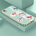 Free Lanyard for OPPO A37 A37F Back Cover Cute Cartoon Hello Kitty For Girls Square Edge Pattern Cover Luxury Plating Soft Phone Case. 