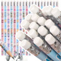 10Pcs/set HB Cartoon Writing Pencil With Rubber Rubbing Drawing Pencil Kids Gift Student School Office Stationery Supplies. 