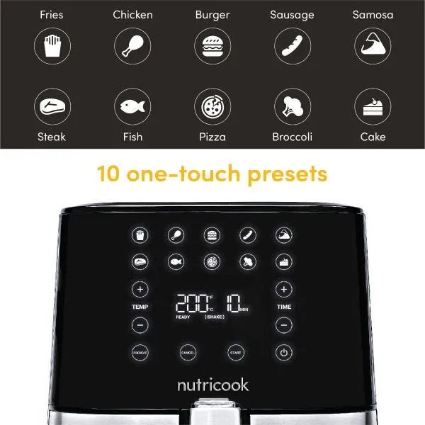 Nutricook%20Air%20Fryer%202,%201700%20Watts,%20Digital%20Control%20Panel%20Display,%2010%20Preset%20Programs%20With%20Built-In%20Preheat%20Function,%205.5%20Liters,%20Brush%20Stainless%20Steel/Black,%20Af205%20-%20Image%203