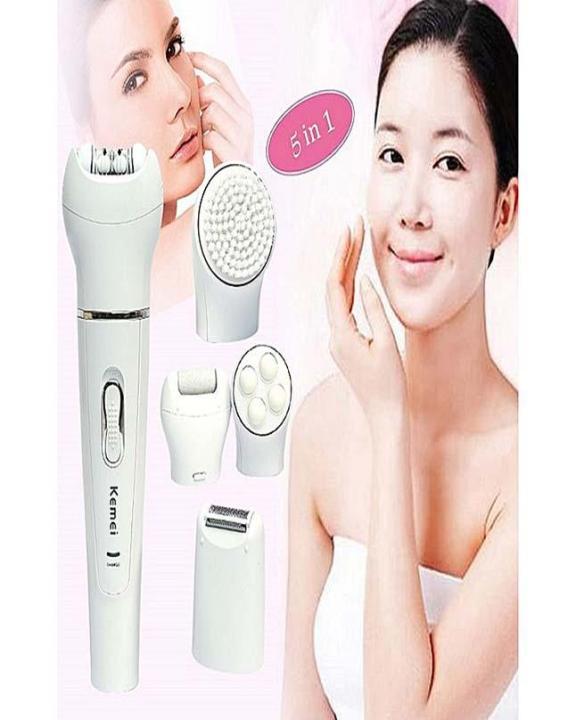 Kemei 5 In 1 Lady Hair Epilator And Beauty Massaging Tools Kit - Km 2199