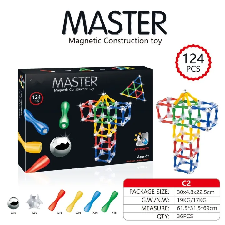 Magnetic%20Balls%20Sticks%20Building%20Block%20Toy%20124Pcs/63Pcs%20Magnetic%20Construction%20Set%203D%20Shapes%20Educational%20Games%20Magnets%20For%20Kids%20Children%20-%20Image%207