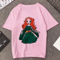 Disney Princess Kawaii Funny T Shirt Women Cute Lilo Stitch Mickey Graphic T-shirt Donald Duck Winnie The Pooh Y2K Tshirt Female. 