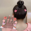 2pc Children's Invisible Broken Hair Hairpin Cartoon Anime Doll Invisible Hair Clip Headwear Fixed Insert Comb Accessories. 