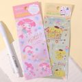 Kawaii Anime Sanrio Transparent Sticker Cartoon Cute Cinnamoroll Kuromi Melody Sticker Goo Card Stationery Handbook DIY Decals Waterproof PVC Self-Adhesive Stickers. 