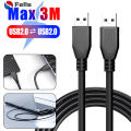 Double Headed USB 2.0 Public To Public Data Cable -High Speed Transmission Data Line -0.45/0.9/1.35/1.8/2.7M -USB Extension Connection Cable -Hard Disk Copy Data Cable. 