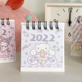 2022 Cartoon Mini Desktop Calendar Daily Schedule Table Planner Yearly Agenda Organizer Office Desktop Decoration. 