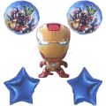 IRON MAN FOIL BALLOON SET - PACK OF 5 FOIL BALLOONS - AVENGERS THEME FOIL BALLOONS. 