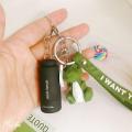 Mini flashlight small female cute LED glare USB charging pocket portable student small flashlight keychain. 