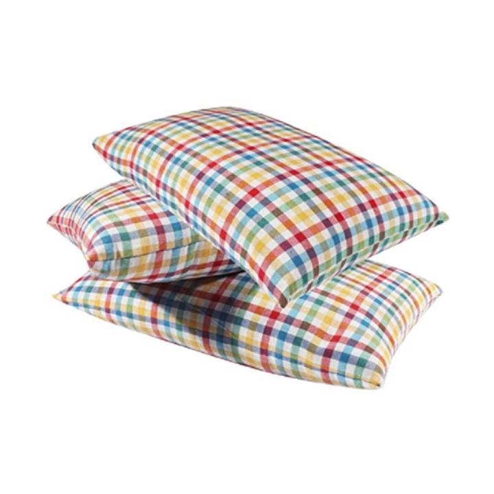 Pack of 2-Natural Fiber Cotton Pillow Soft Takiya Random Design