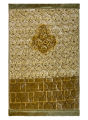 Grey Val-vet Foam Print Embossed Jai namaz / Janamaz / Prayer Rug / Prayer Mat. 