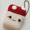 cute mushroom crochet airpods case. 