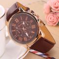 Fashion Geneva Women Watch Simplified Elegant Leather Strap Quartz Watches for Ladies. 