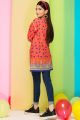 Warda Stitched Multi Kurti Print Embroidery For Women 1S21324. 