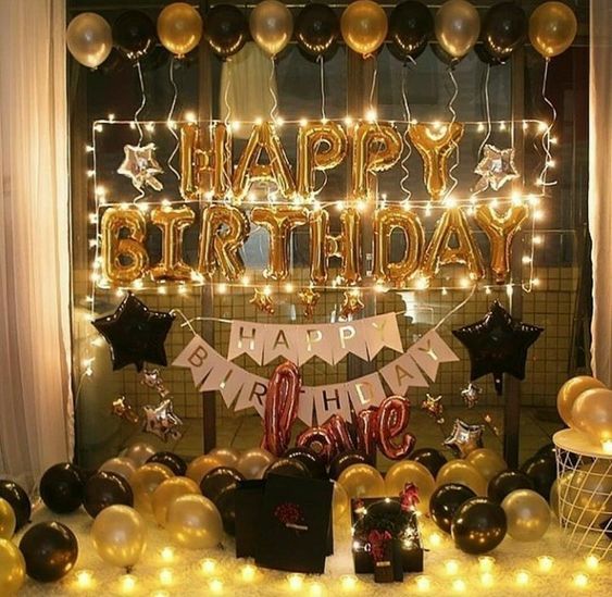 Happy birthday | Birthday decorations, Birthday room decorations, Birthday party decorations