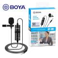 BOYA - BY-M1 - 3.5 mm Lavalier Microphone for Smartphones & DSLR Camera - Black. 