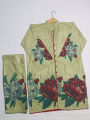 "Hooriya's Premium Rose Print Linen Cotton Dress – Trendy 2-Piece Kurti & Flapper Set for Girls & Women | High-Quality Stitched Fancy Collection By Hooriya's". 