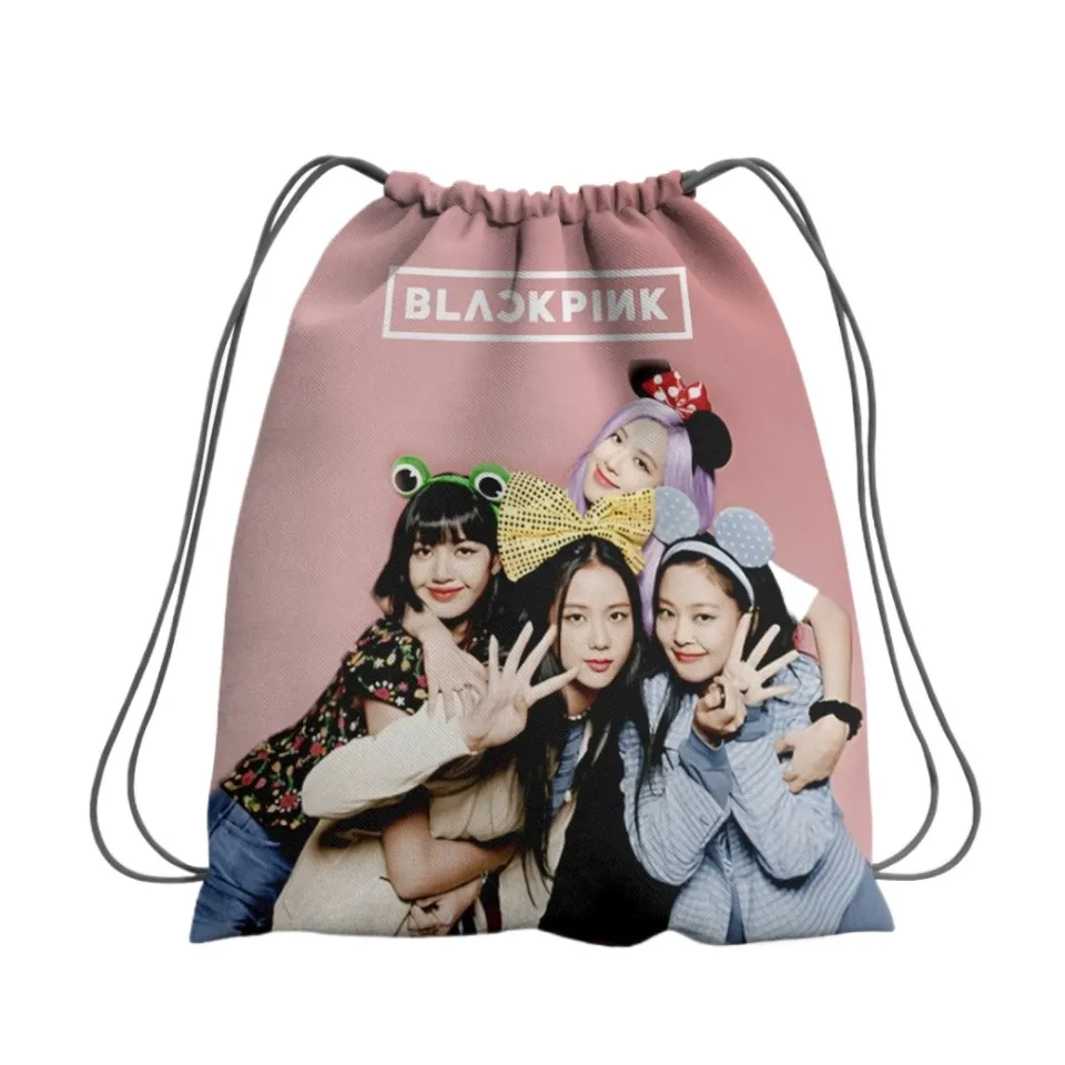 Blackpink Drawstring Bag For Blink Army Girls Fans Digitally