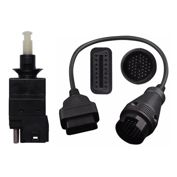 BRADOO- Stop Light Switch Switch for Mercedes Benz W201 W124 W210 & for Benz MB 38 Pin to 16 Pin OBD2 OBD II Diagnostic Adapter