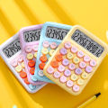 SF 12 Digits Candy Style of Calculator Large Display Mechanical Round Button Study Student Office Fashion Stationery. 