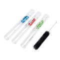 3pcs Borosilicate Glass One Hitter Pipe Bat+Metal Tip Storage Case+Brush Kit. 