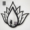 Chand Furniture Wall Decoration Item Wooden and Wooden Lotus Design with Mirror Wall decorative items for room , wall decorate, Home decoration item , Wall hanging mirror, Wall Mounted decor, Room and hall decorate. 