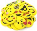 Emoji Keychains, Pack Top 8 Popular Emoji Emoticons Emoji Keyrings, Emoji Favor Bags. 
