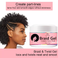 250g Hair Control Pomade Styling Braiding Cream for Lock and Twist Cornrow Tames Frizz Edges Wax Braid Gel Hair Styling Products. 