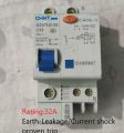 Circuit Braker  with earth Control/ Circuit braker Single Phase for protecting shock or Leakage circuit. 