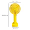 Handheld Cooling Fan USB Rechargeable 1200mAh Mini Fan Ultra Quiet Personal Fan Detachable Base for Home Office Travel Dormitory. 