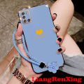 Casing Samsung A31 phone case softcase electroplated silicone shockproof protector smooth protective bumper cover new design with lanyard for girls ddaxss01. 