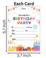 Birthday Invitation Cards with Envelopes (5.7x3.7 inches) Fill in the Blanks Party Invitation Cards Premium Quality Cards Envelopes. 