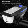 Outtobe bicycle light Solar Light USB Charging bicycle parts Bicycle Bell Horn Lamp Bike light Bike Front Light USB Solar Powered Rechargeable Waterproof Cycling Headlight with 3 Lighting Modes Mountain Road Bike. 