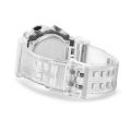 Casio G Shock Sound Wave Series Carbon Core Guard Transparent White Analog-Digital Mineral Glass World Time Multi-Function Transparent White Resin Band Watch-GA-900SKL-7ADR. 