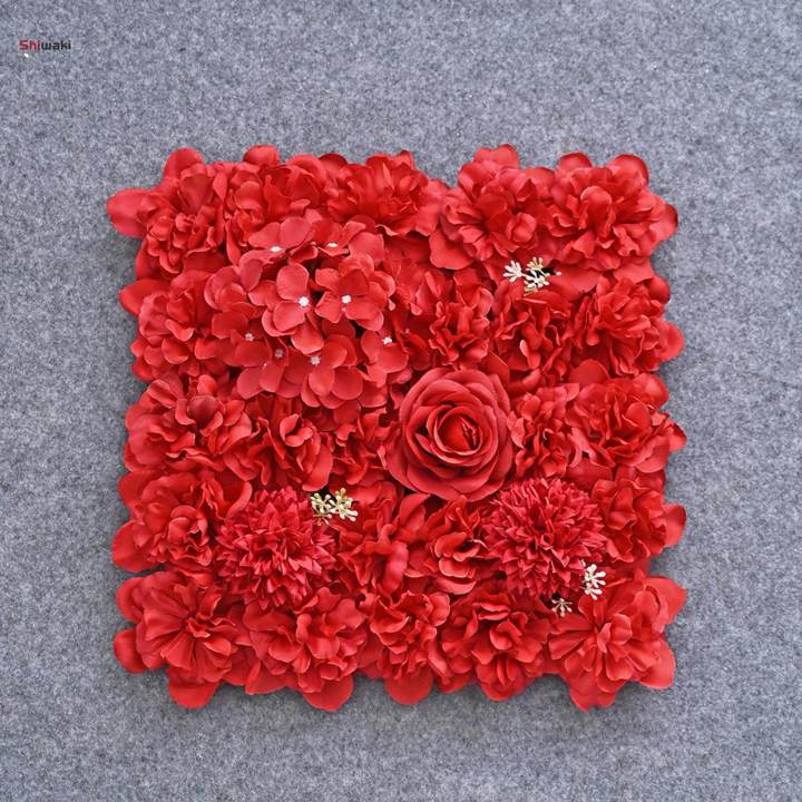Artificial Panel, Silk Flower Wall Background, Backdrop for Wall Decor, for Wedding Shop Window Stage Background Party