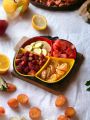 Tray Set Apple Shape Serving Tray 4 Others Trays in One Dish Rustic Geometric Trays Fruit Plate Decorative Trays Dishes Tray Decorate Bamboo Food Child 5 in 1. 