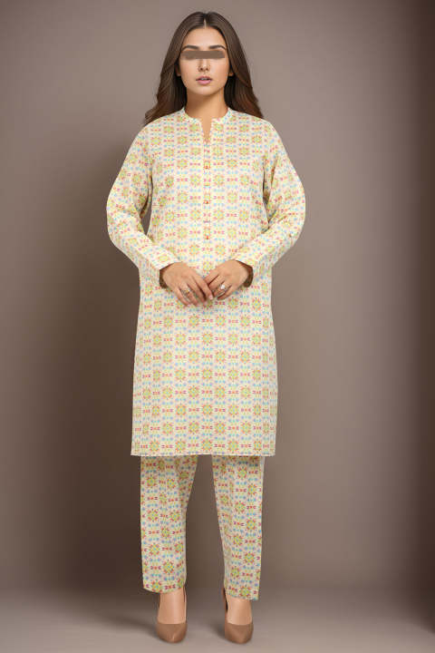 Saya Unstitched 2 Piece For Women and Girls - Printed Lawn (Shirt/Trouser) -Designcode: WU2P-3844