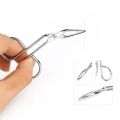 Eyebrow Tweezer Scissor Handle Flat Straight Tip Hair Plucker Stainless Steel Brow Tweezer. 