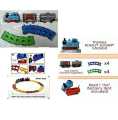 Blue Small Thomas cartoon Train Toy Set Emits with Light and Sound Track Set for Kids. 