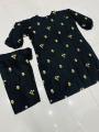 Floral Embroidary 2pc Lelon dress for womens and Girls. 