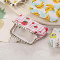 Printed Coin Purse Stylish Mini Colorful Wallet Cotton Fruit Clutch for Women Girls Ladies Use Travel Gifts Casual Shopping. 